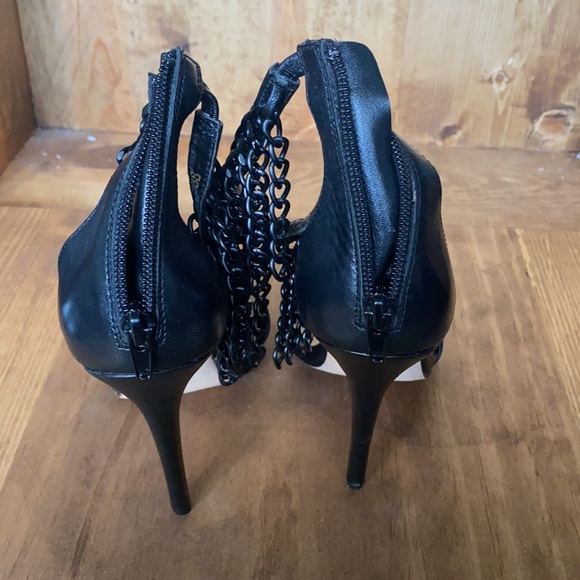 ALEJANDRA G.  chandelier heels BLACK LEATHER 38 - Picture 7 of 10